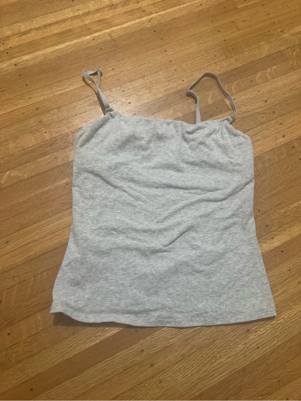 Skims Gray Cotton Tank Top